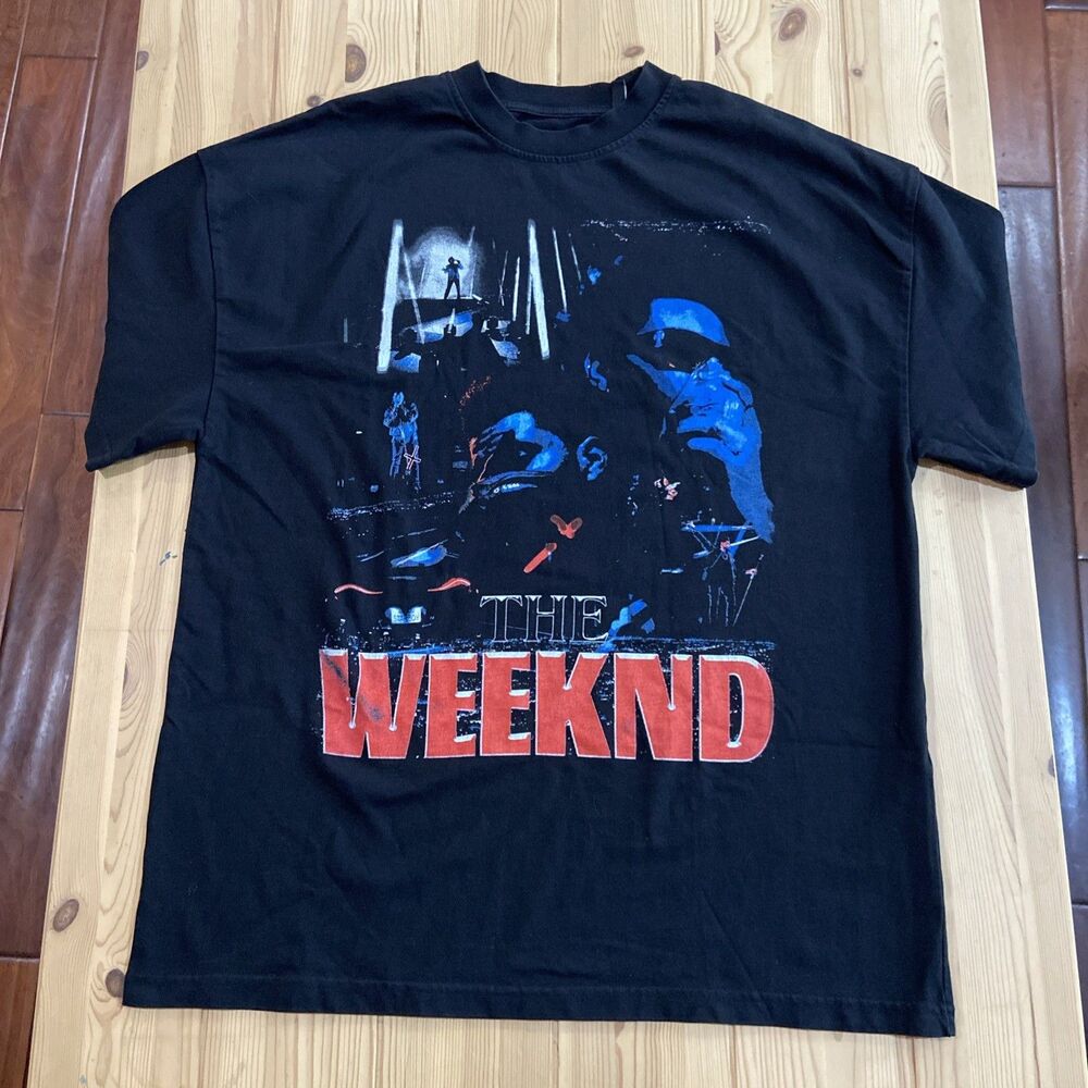 Sergio Calabasas Men OVERSIZE Size Small Black The Weekend Graphic T-Shirt